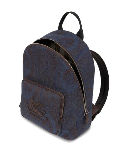 メンズ Etro Essential ペイズリーバックパック Blue