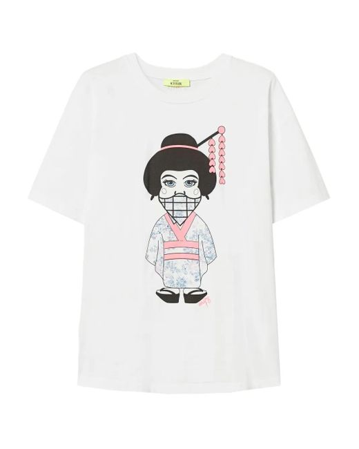 Twinset White T-Shirt mit grafischem Print