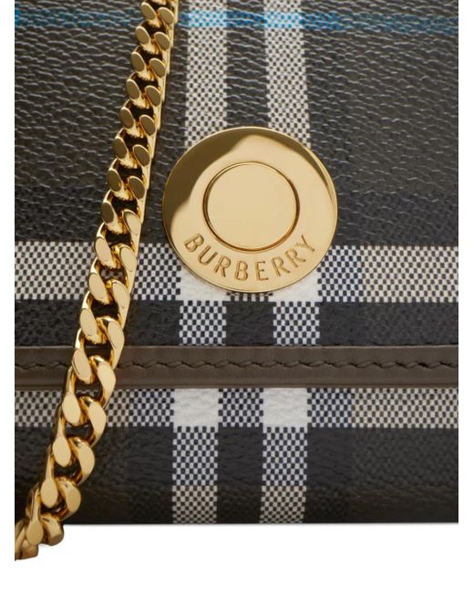Burberry Gray Kariertes Portemonnaie