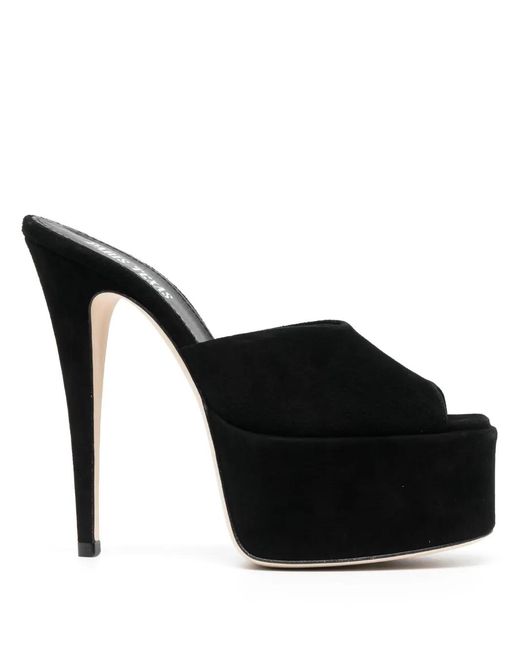 Paris Texas Black Marina Mule