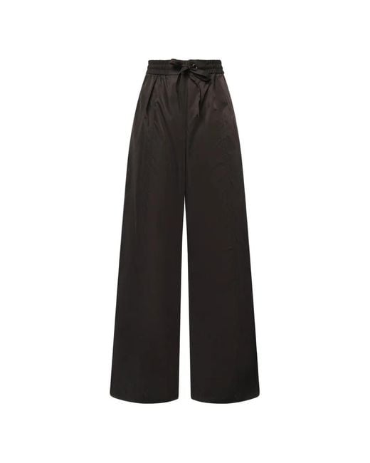 Pinko Black Elasticated Drawstring-Waist Trousers