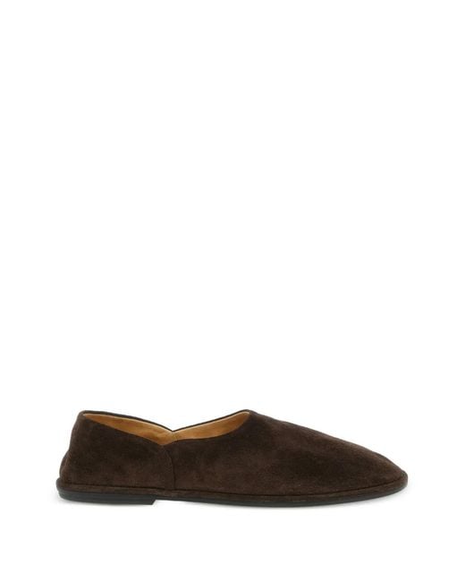 The Row White Canal Suede Loafers for men