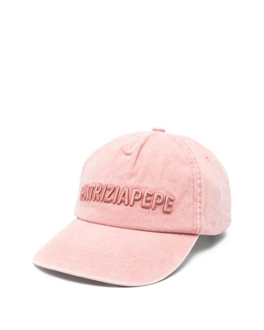 Patrizia Pepe Pink Embroidered Baseball Cap