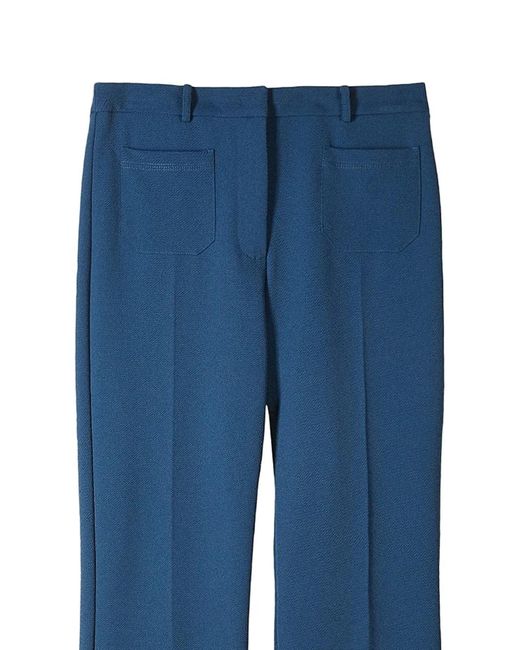 Patrizia Pepe Blue Patch-Pocket Trousers