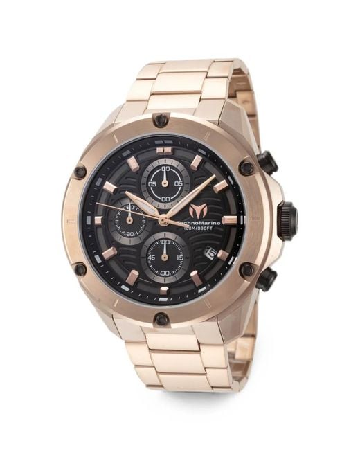 TechnoMarine Black Oceanico Chronograph 44Mm Watch for men