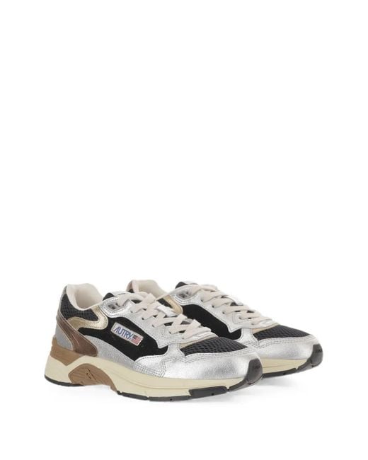 Autry White Hyperway Mesh-Panel Sneakers