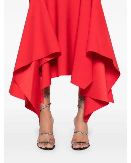 Solace London Red Trinity Midi Dress