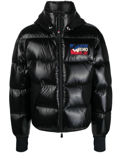 3 MONCLER GRENOBLE Black Marcassin Hooded Quilted Jacket - Men's - Feather Down/polyester/polyamide for men