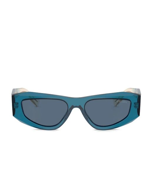 Prada Blue Symbole Geometric-Frame Sunglasses for men