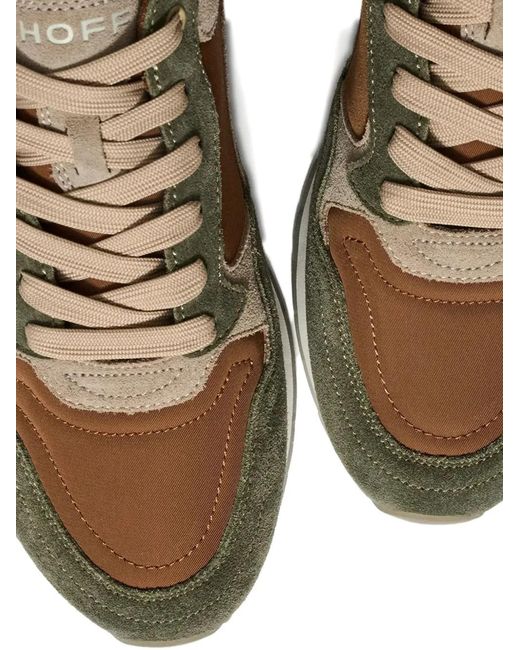 HOFF Brown 30Mm City Sao Paulo Panelled Lace-Up Sneakers for men