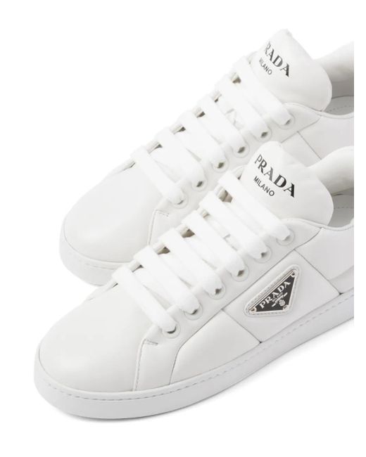 Prada Gewatteerde Slippers in het White