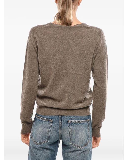 Malo Gray Crew-Neck Long-Sleeve Sweater