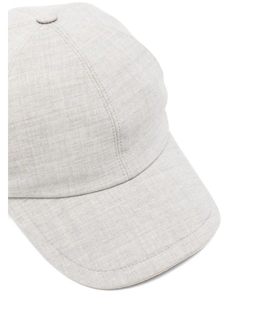 Eleventy White Contrast Trim Hat for men