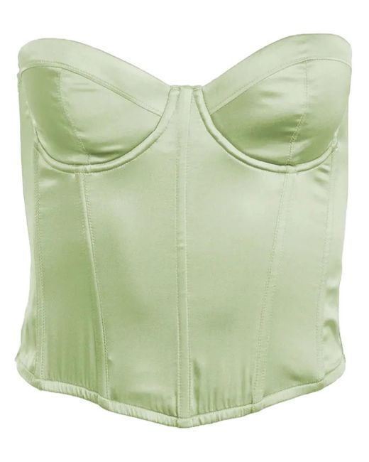 Fleur du Mal Green Hamptons Bustier Top