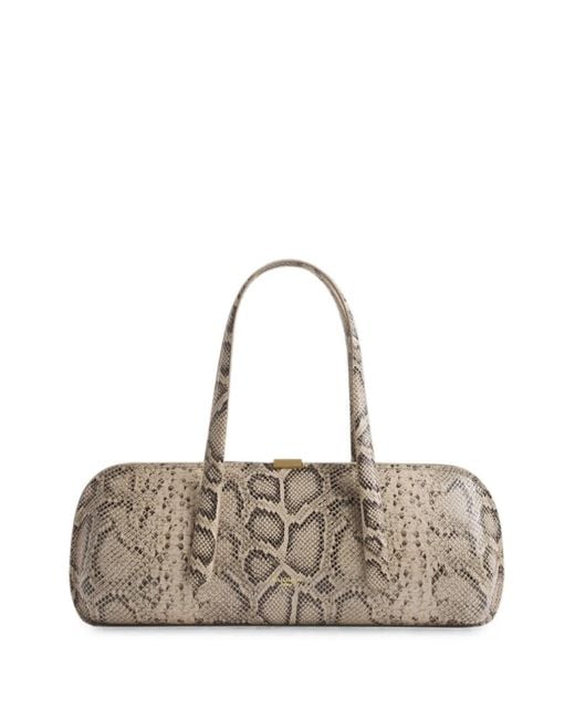 Mugler Natural Aurora Snakeskin-Effect Shoulder Bag