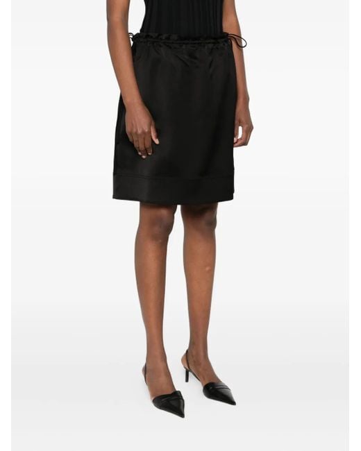 Totême  Black Drawstring Mini Skirt