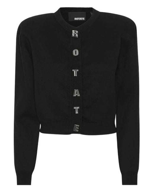 ROTATE BIRGER CHRISTENSEN Vest Met Gewatteerde Schouderknoop in het Black