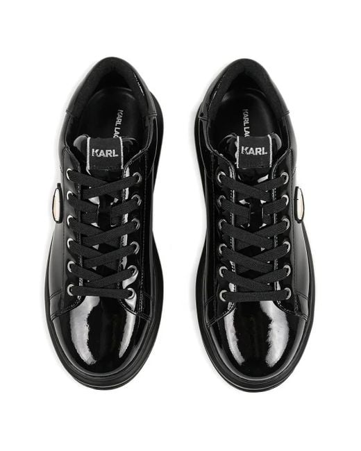 Karl Lagerfeld Black Kapri Nft Leather Sneakers for men