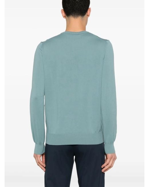Canali Fein Gestrickter Pullover in Green für Herren