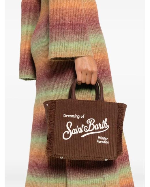 Mc2 Saint Barth Brown Mini Vanity Tote Bag