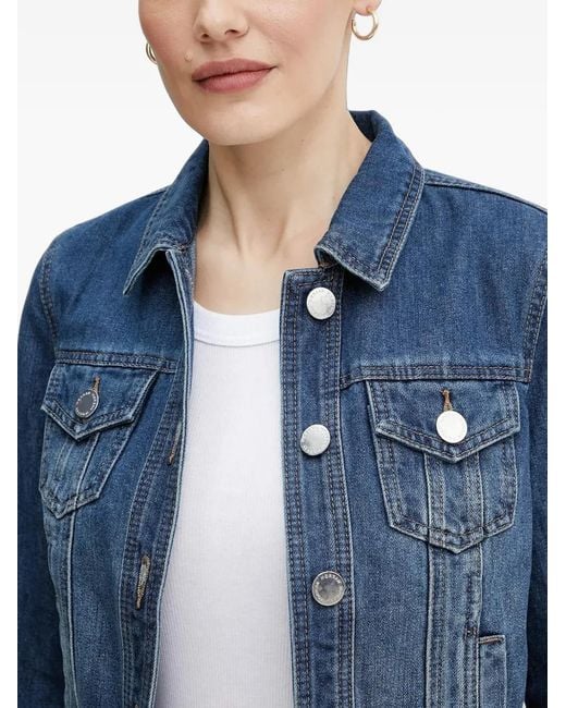 Morgan Blue Button-Up Denim Jacket