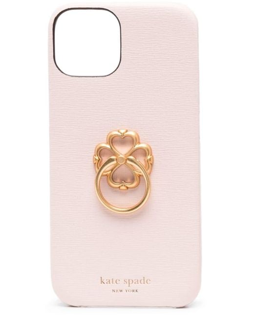 Kate Spade Pink Four-leaf-clover Iphone 14 Case