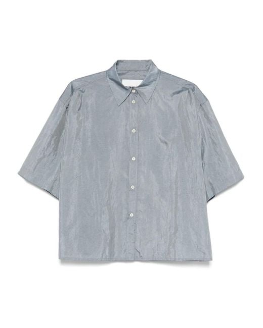 Jil Sander Blue Short-Sleeve Shirt