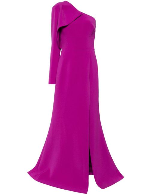 Elie Saab ワンショルダー イブニングドレス Purple