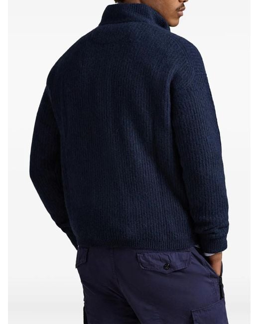 Polo Ralph Lauren Blue Half-Zip Sweater for men