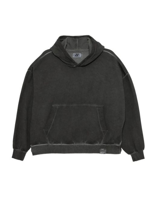 Izzue Black Graphic-Embroidered Hoodie for men