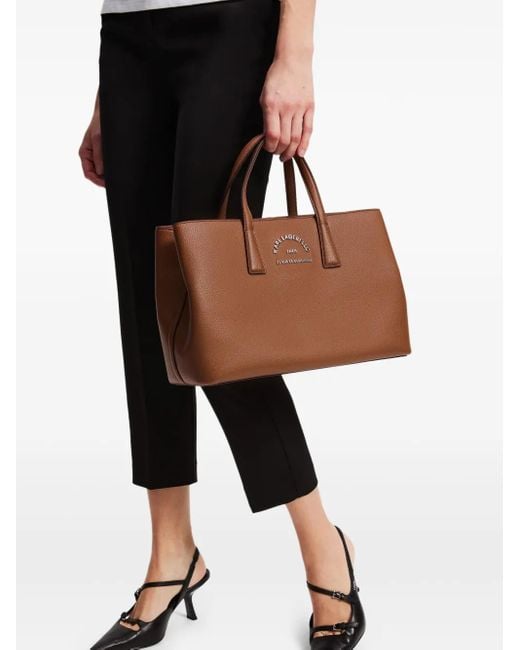 Karl Lagerfeld Brown Rue St-Guillaume Satchel Bag