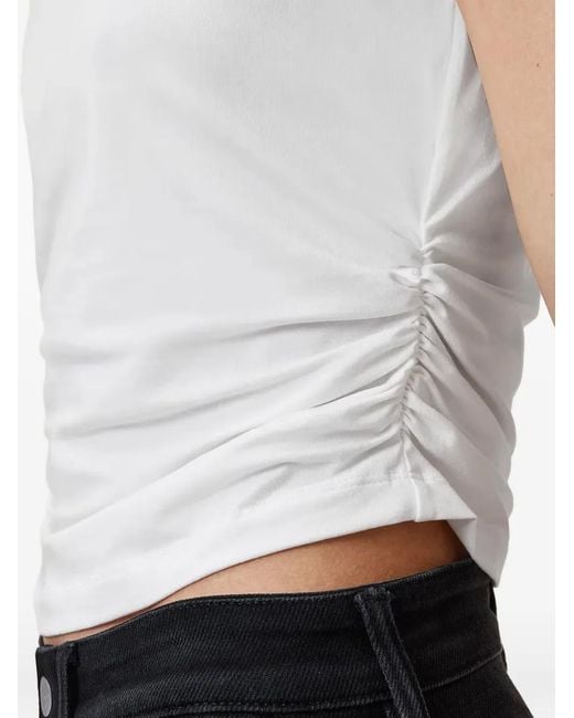 AllSaints White West Gathered Tank Top