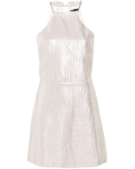 Maje A-lijn Mini-jurk Met Halternek in het White