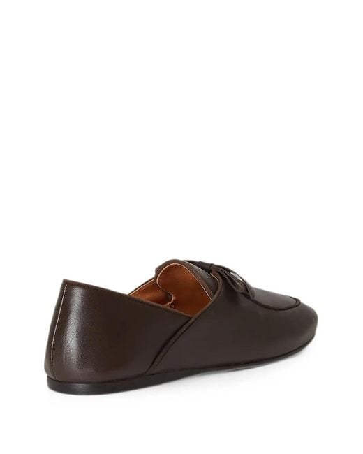 Polo Ralph Lauren White Bow-Detail Leather Loafers