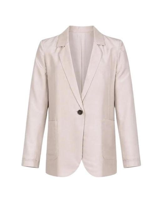 Seventy Pink Blazer À Revers Crantés