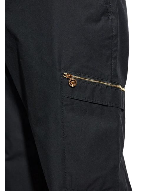 Versace Blue Zip-Pocket Trousers for men