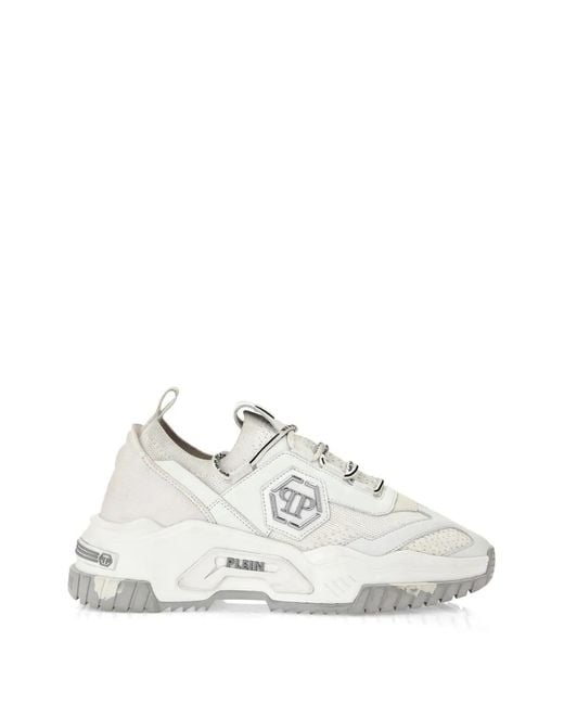 Philipp Plein White Lace-Up Sneakers
