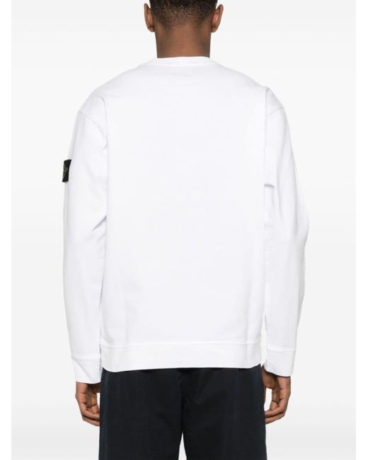 Stone Island Baumwoll-Sweatshirt mit Kompass in White für Herren