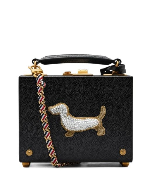 Thom Browne Black Pebble-Grain Hector Micro Attache Case