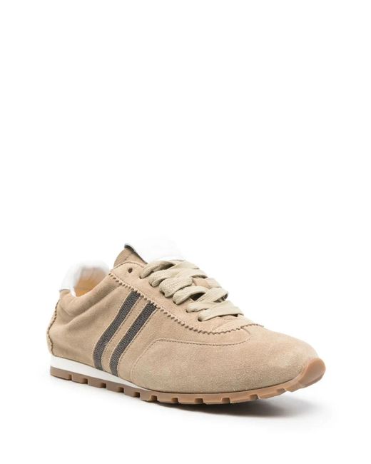 Doucal's Natural Suede Sneakers