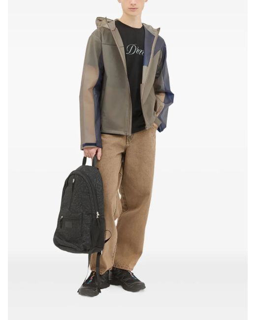 Dime Black Medium Logo-Print Backpack for men