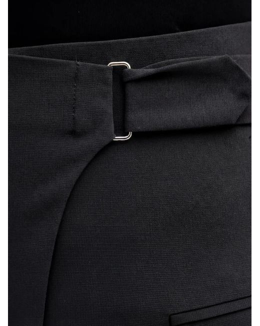 Sisley Black Side-Pocket Mini Shorts