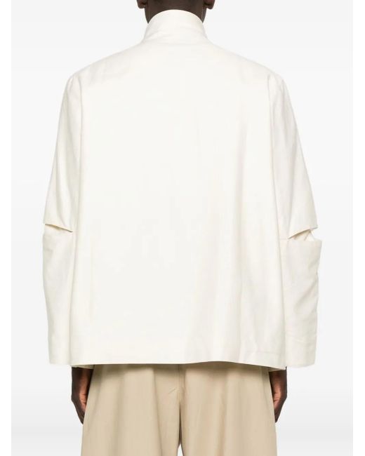 YMC Hemdjacke mit geschlitzten Bündchen in White für Herren