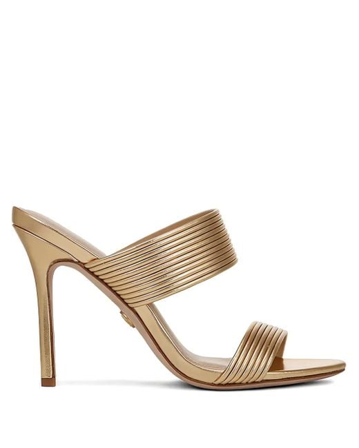 Veronica Beard 100mm Asha Mignon Sandals Metallic