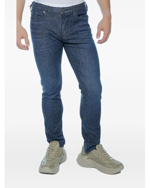 Emporio Armani Blue J06 Slim-Fit Jeans for men