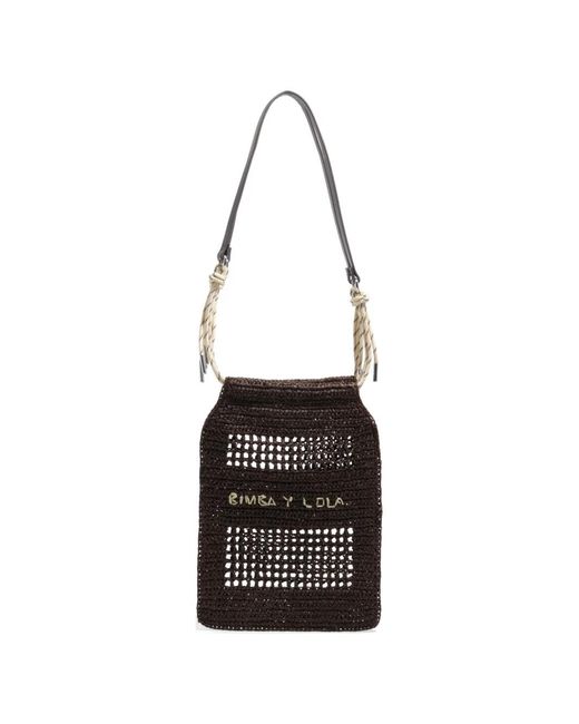 Bimba Y Lola White Small Paper Shoulder Bag