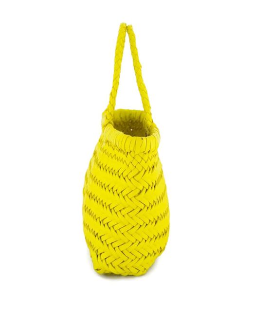 Dragon Diffusion Yellow Flat Leather Tote Bag