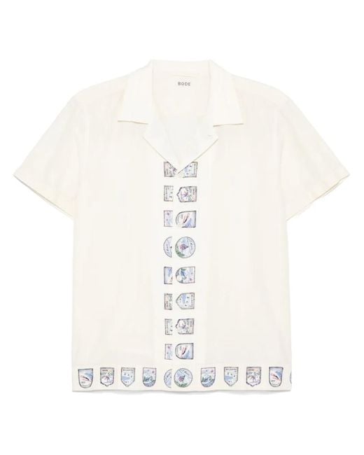 Bode White Ski Season Shirt for men