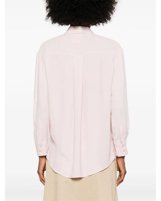 Semicouture Pink Crepe Shirt