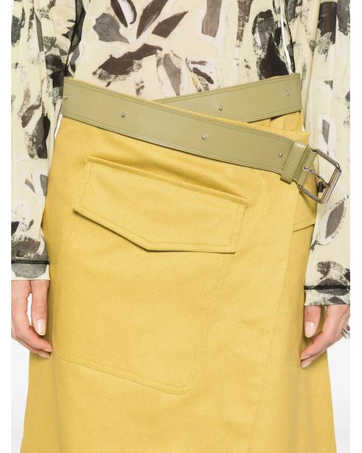 Jupe Portefeuille À Coupe Mi-Longue FEDERICO CINA en coloris Yellow